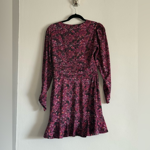 Parker Purple Alison Floral Long Sleeve Dress in Presley Mosaic Print - Picture 3 of 5